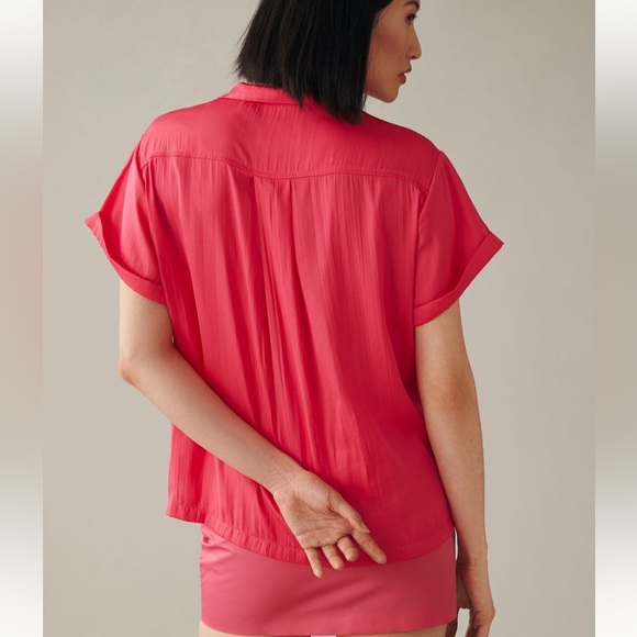 Anthropologie Classic Surf Shirt in Pink - Picture 2 of 7